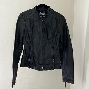 Leather moto jacket